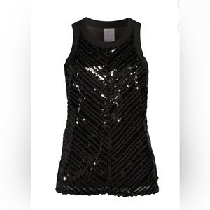 No Boundaries Black Sequin Sleeveless Top